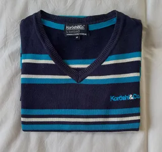 Jersey Koroshi cuello pico a rayas talla M