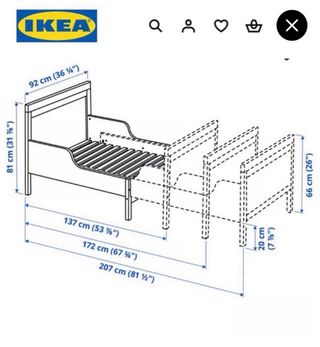 Cama infantil extensible blanca