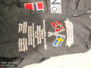 Abrigo Geographical Norway Negro Talla 14 años