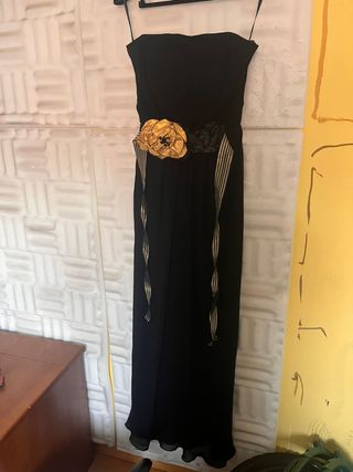 Vestido de gala Rosa Clará Negro Dorado