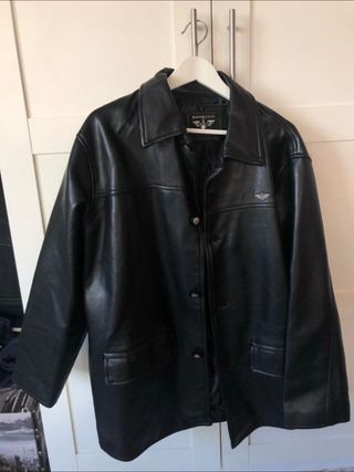 Chaqueta de cuero Reportage Negra Unisex