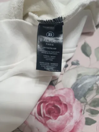 Felpa Balmain Paris bianca