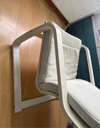 Sillón Ikea madera blanco