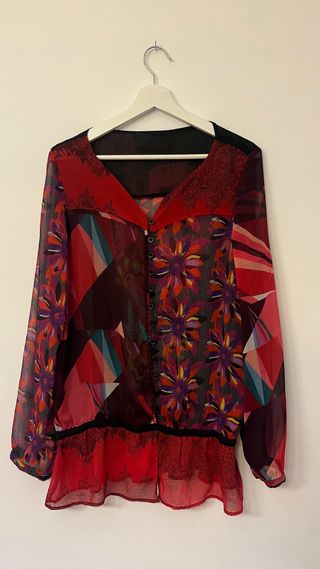 Blusa Desigual floral multicolor