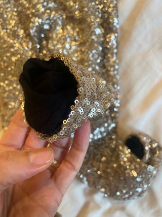 Vestido lentejuelas oro rosado