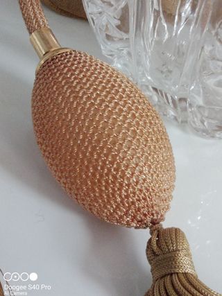 Perfumador vintage cristal con borla