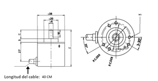 Encoder rotatorio AB 360 PPR Incremental