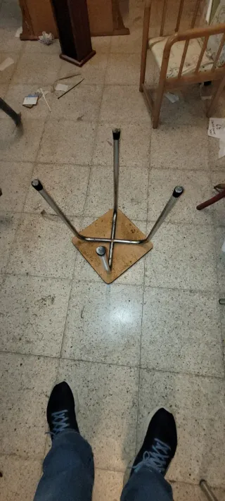 Taburete vintage formica y metal