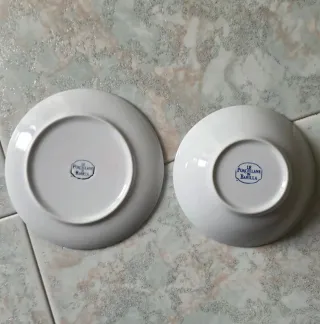 Ciotola e sottopiattino in porcellana Barilla