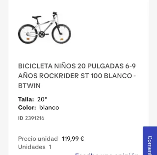 Bicicleta Niños Rockrider ST 100 20