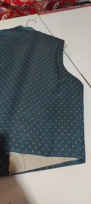 Chaleco Fallero Tapicería Azul y Dorado