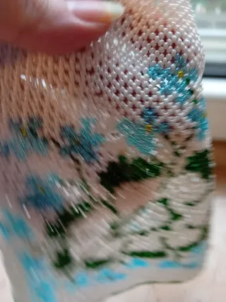 Centrino perline vetro fatto a mano 23cm