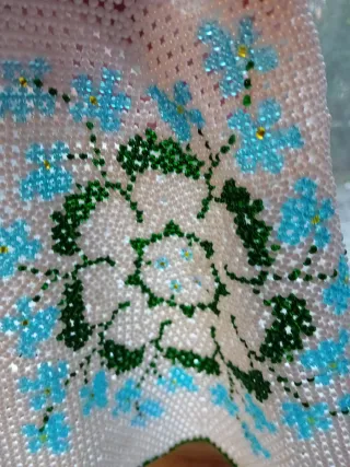 Centrino perline vetro fatto a mano 23cm