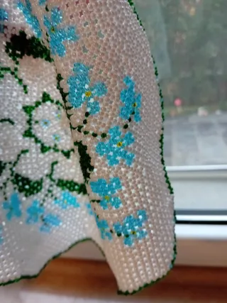 Centrino perline vetro fatto a mano 23cm