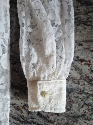 Vestido encaje blanco carnaval/halloween 8-10 años