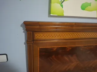 Cabecero y mesitas clásico Inglés Caoba en madera