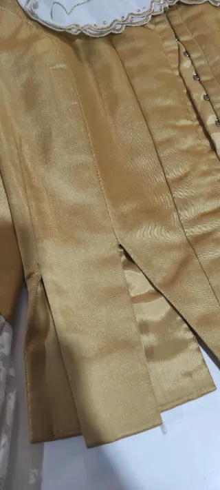 Corpiño Fallera Raso Dorado