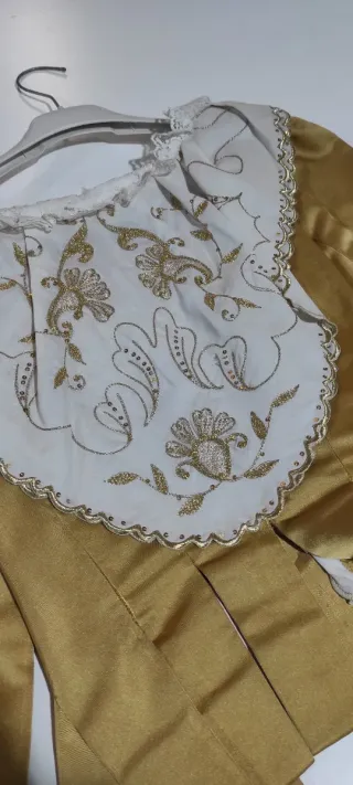 Corpiño Fallera Raso Dorado