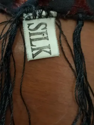 Pañuelo de seda vintage multicolor