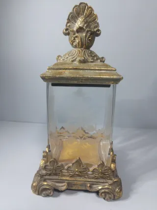 Decoración Vintage Cristal y cerámica Dorado