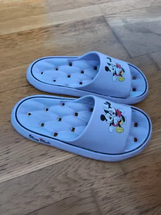 Chanclas Mujer Mickey y Minnie moradas