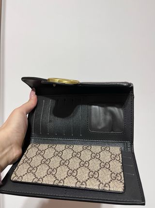 Portafoglio Gucci Beige/Marrone GG Supreme