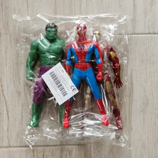 Action Figure Marvel: Hulk, Spiderman, Ironman