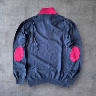 Maglia Polo Assn zip blu/fucsia XXL
