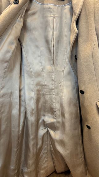 Abrigo lana Zara beige