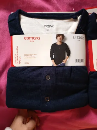 Lote 2 Camisetas Manga Larga Esmara Hombre