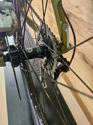 Bici da mountain Trek Fuel EX verde e bianca