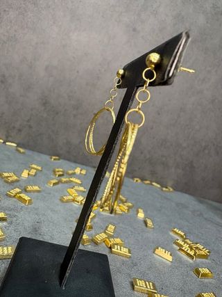 Pendientes Oro 18k Aro Múltiple