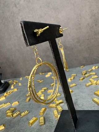 Pendientes Oro 18k Aro Múltiple