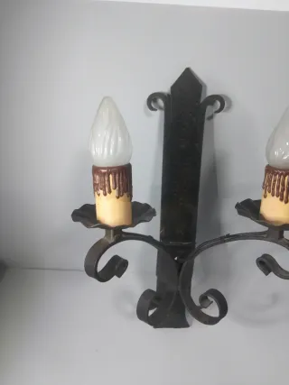 Lámpara de pared forja 2 luces
