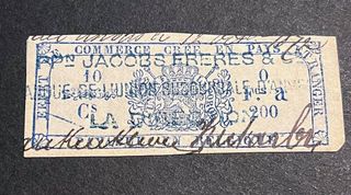 12 Sellos Bélgica Effet de Commerce 1857