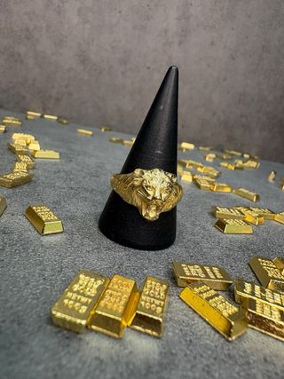 Anillo Oro 18k Cabeza de León