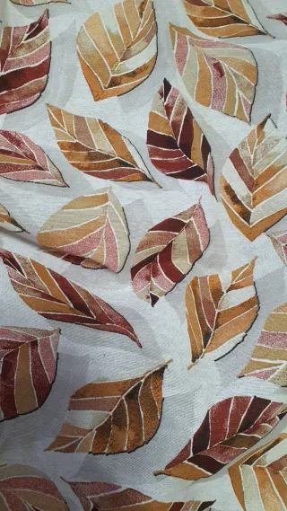 Tela loneta hojas 79 cm x 1.25 m