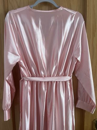 Vestido rosa satén talla M