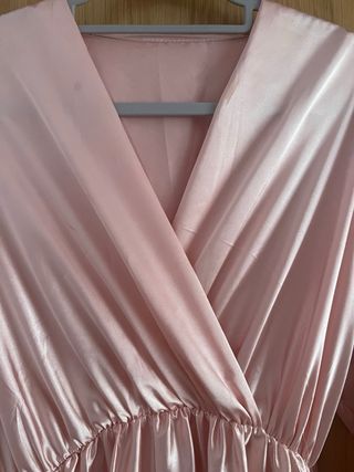 Vestido rosa satén talla M