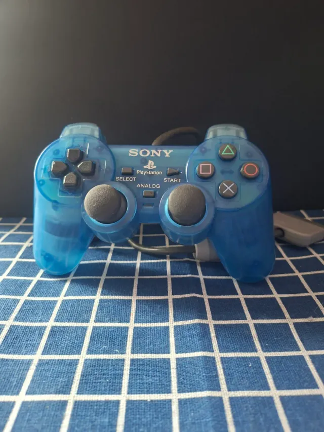 PS1 ORIGINAL MANDO JOYSTICK AZUL