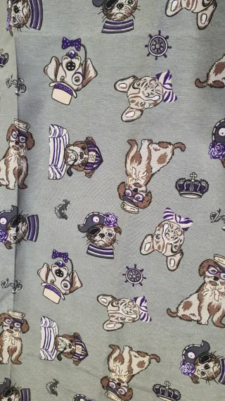 Tela loneta perros 1m x 1.80m