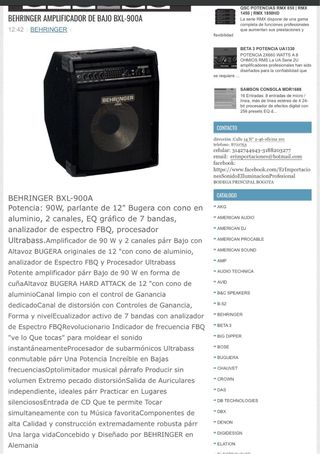 Behringer Ultrabass BXL900A Amplificador Bajo