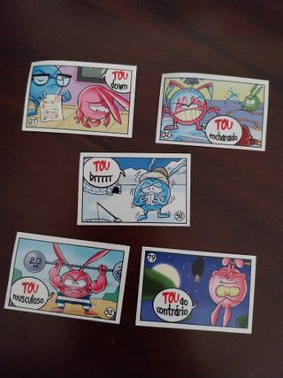 Lote 5 cromos autocolantes Bollycao, edição Tou