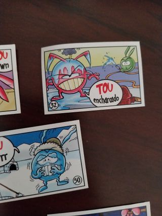 Lote 5 cromos autocolantes Bollycao, edição Tou