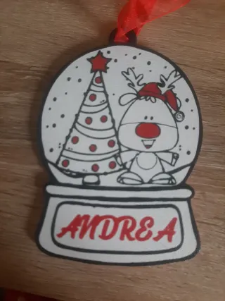 Bola de nieve reno personalizada