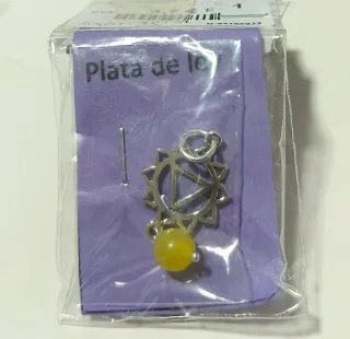 Colgante Chakras Plata con Piedra del color