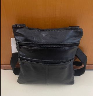 Borsello vera pelle nero