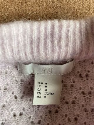 Jersey H&M Mohair Lana Lila Pelitos Talla M