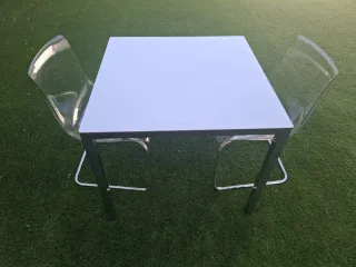 Mesa de cristal templado 85x85cm