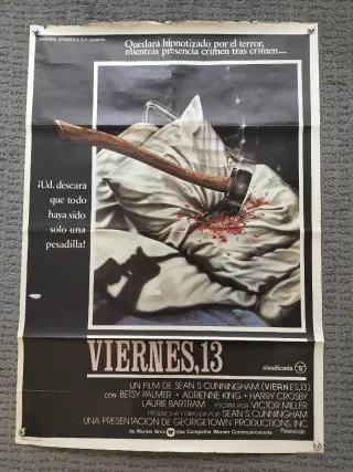 Cartel original de cine Viernes 13